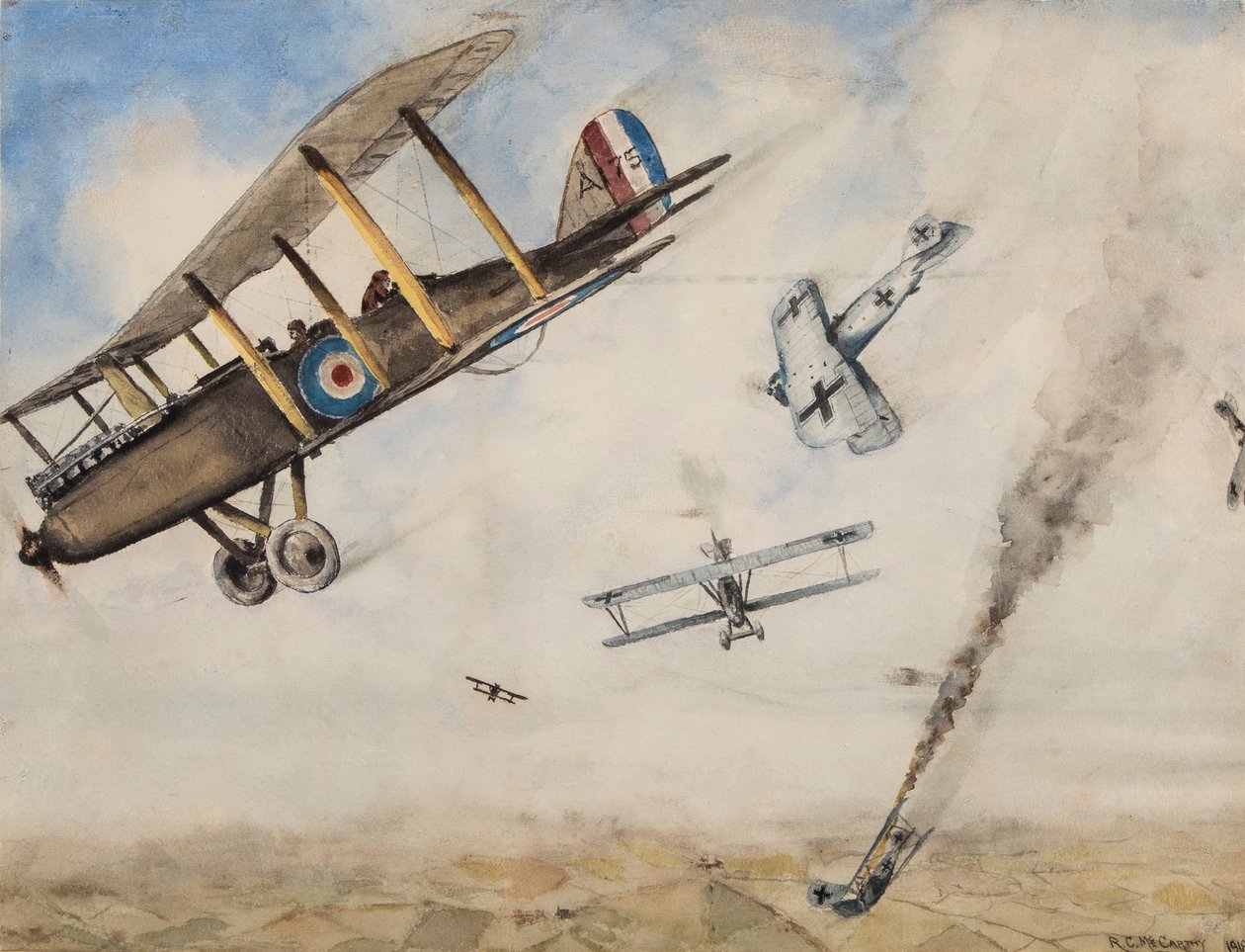 الحرب العالمية الأولى Dogfight ، 1918 بواسطة RC مكارثي