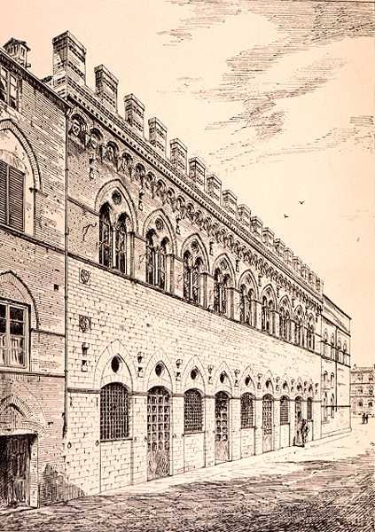 Palazzo Grotanelli ، من "أمثلة على العمارة البلدية والتجارية والشوارع في فرنسا وإيطاليا من القرن الثاني عشر إلى القرن الخامس عشر" ، سنة النشر. بواسطة دبليو ماكنزي بواسطة ر (بعد) أندرسون