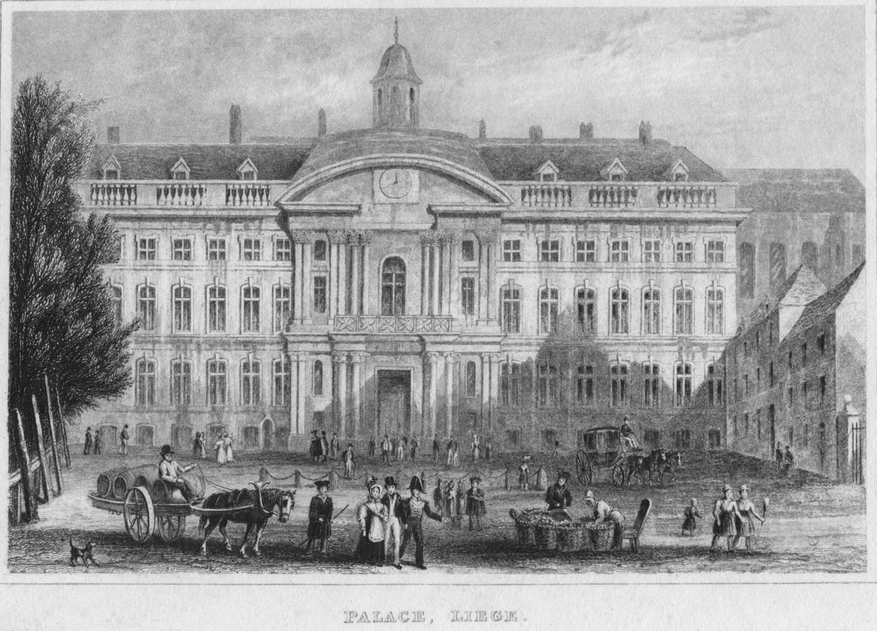 قصر ، لييج ، 1850 بواسطة R. Brice