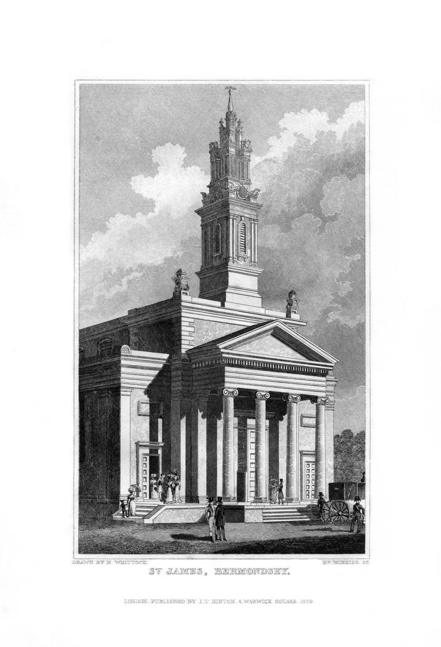 سانت جيمس ، برموندسي ، ساري ، 1829. بواسطة ر. وينكلز