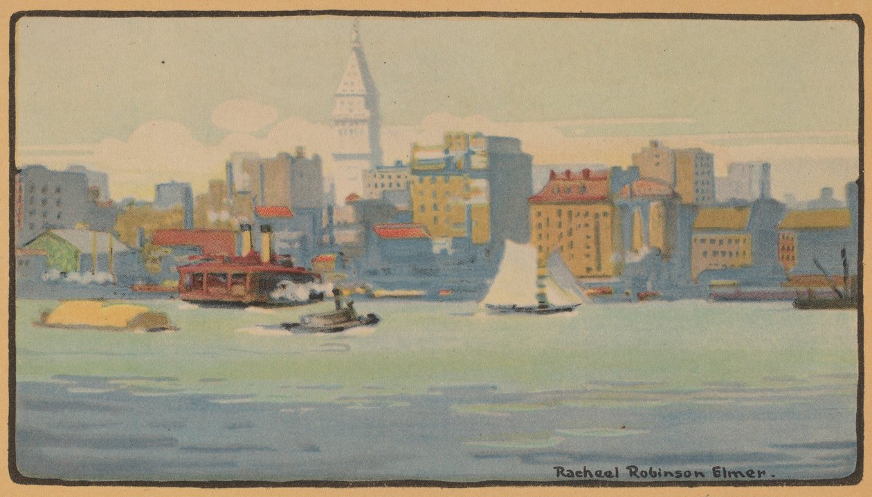 نيويورك من شارع 34 فيري ، 1914. بواسطة راشيل روبنسون إلمر