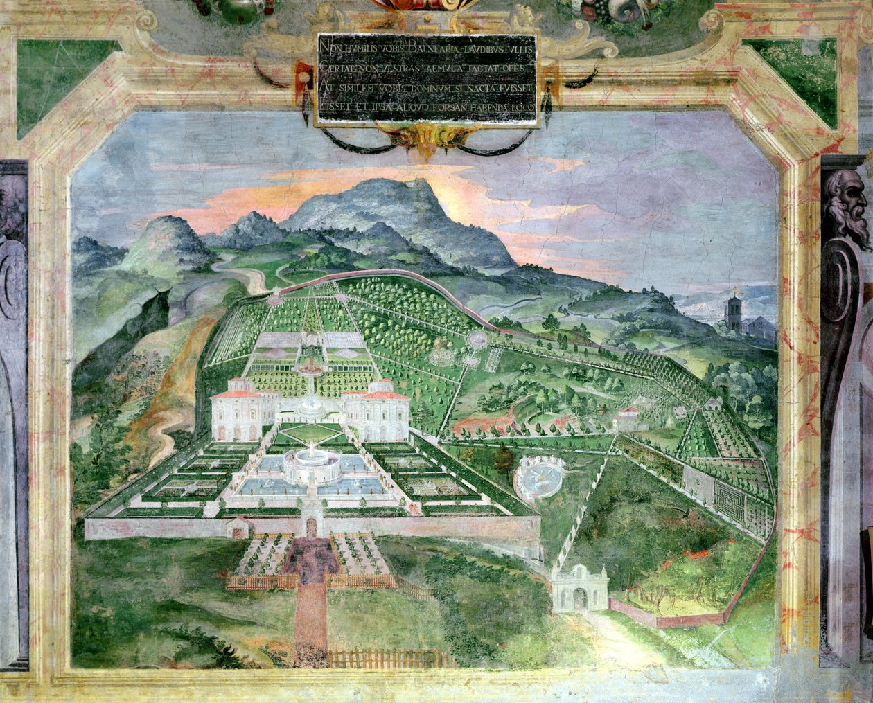 فيلا لانتي ، لوحة جدارية في لوجيا ، c.1574-76 بواسطة Raffaellino da Reggio