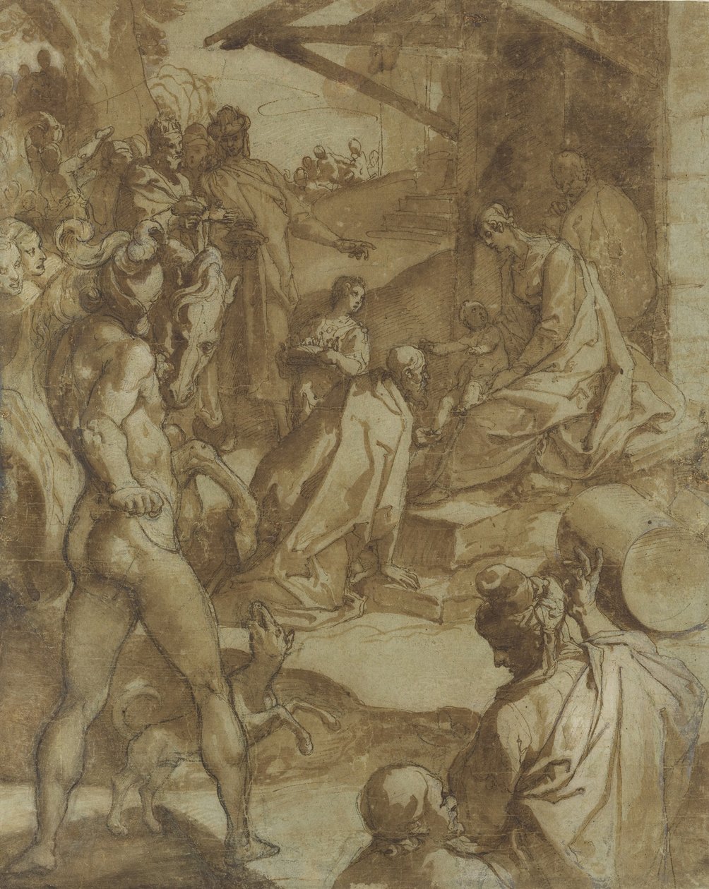 عبادة المجوس ، 1550-1578. بواسطة Raffaellino da Reggio
