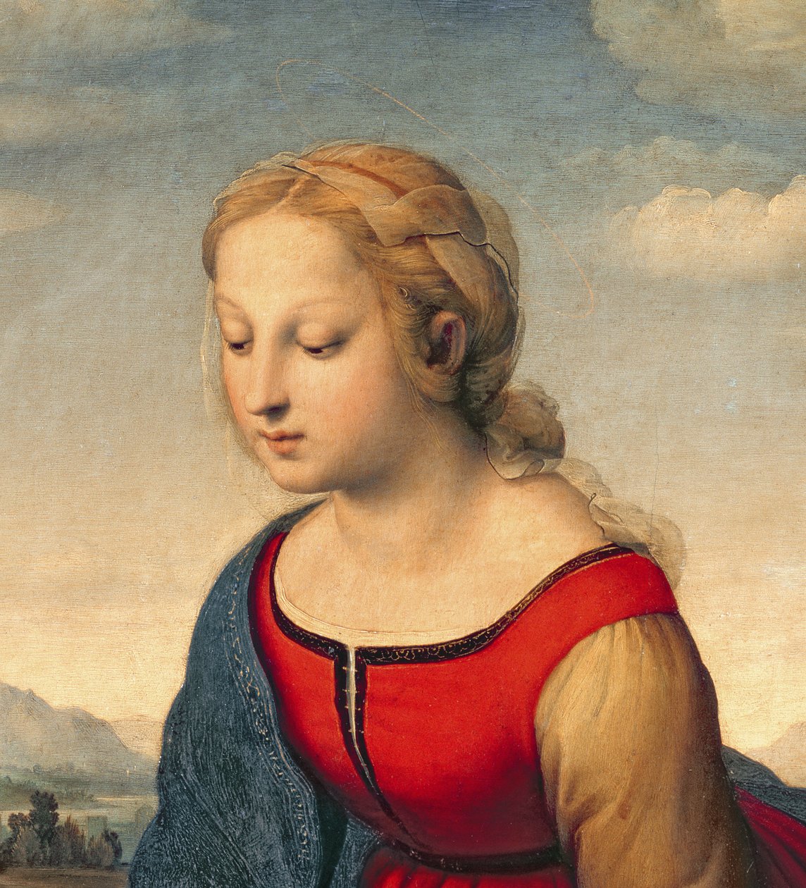 La Belle Jardiniere ، 1507 (تفاصيل 8546) بواسطة رافايللو سانزيو رافائيل