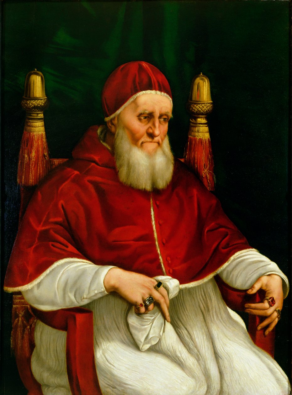 صورة البابا يوليوس الثاني (1443-1513) ج 1512 بواسطة رافايللو سانزيو رافائيل