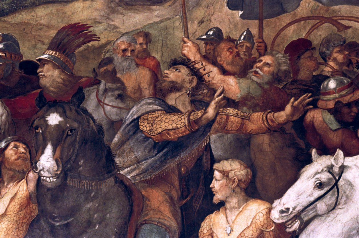 البابا ليو الأول ، صد صد أتيلا ، التفاصيل ، 1511-14 بواسطة رافايللو سانزيو رافائيل