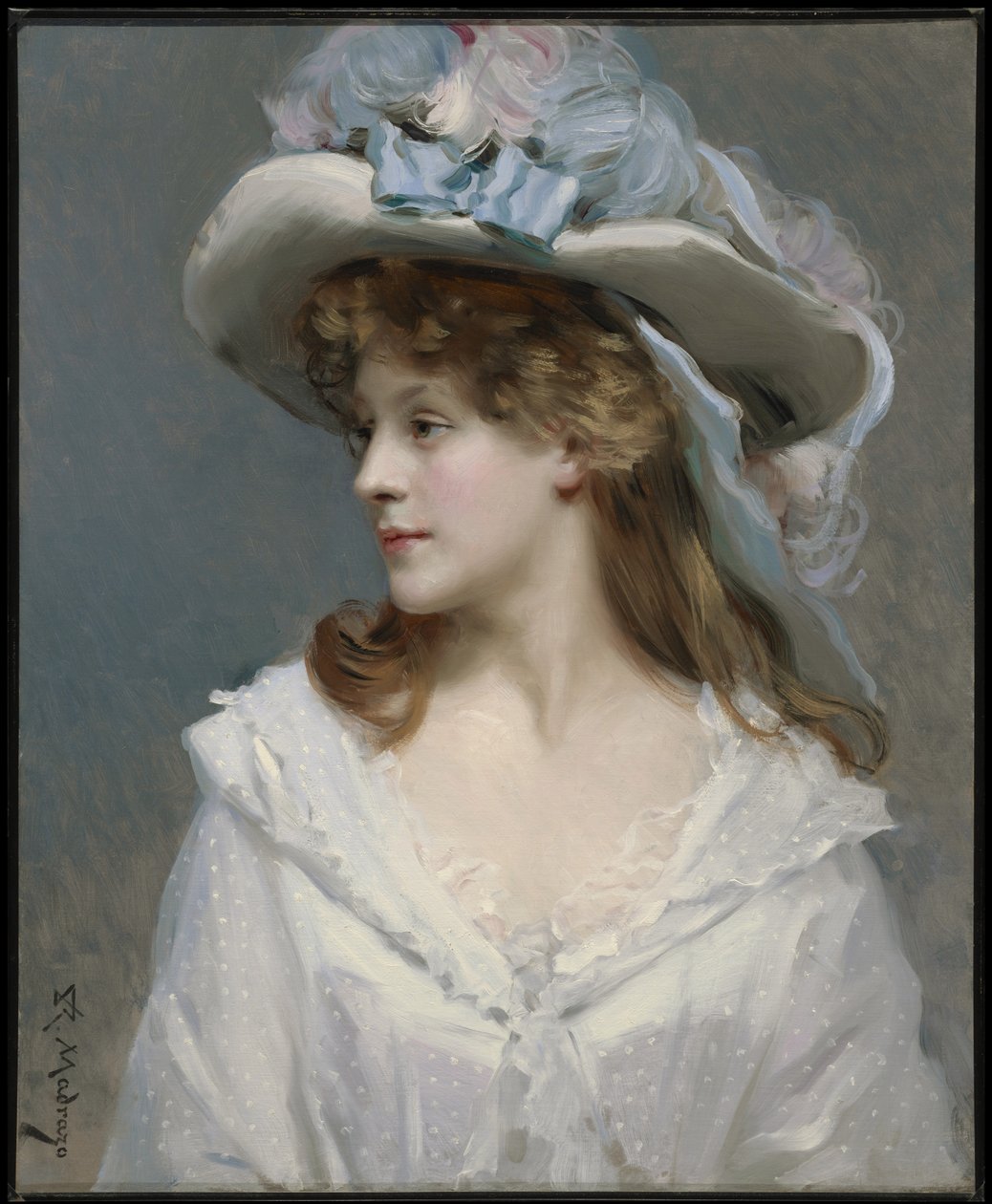 امرأة باللون الأبيض ، 1880 بواسطة Raimundo de Madrazo y Garreta