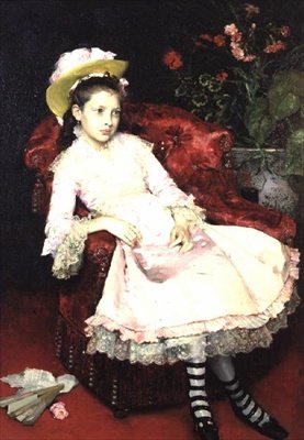 سيدة شابة باللون الوردي بواسطة Raimundo de Madrazo y Garreta