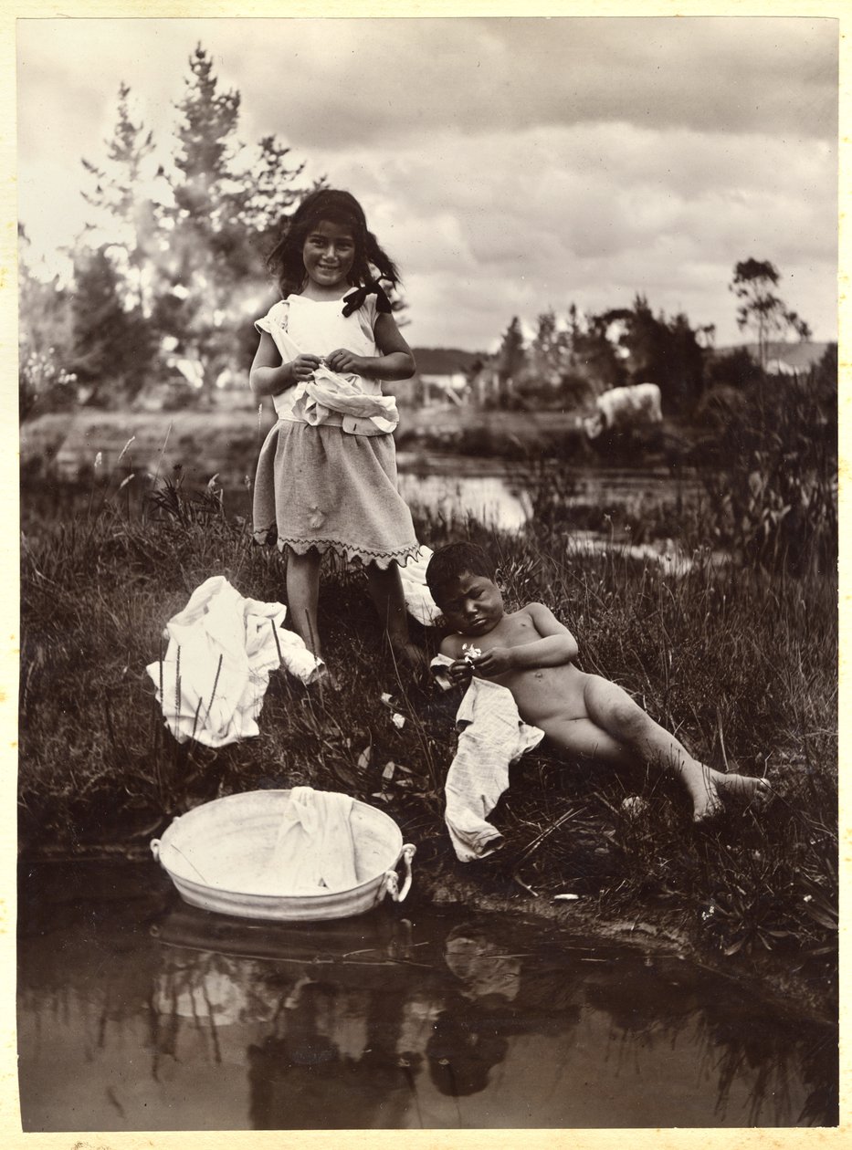 An Idyll of Maoriland ، c.1910 (طباعة الجيلاتين الفضي) بواسطة رالف سيلدون