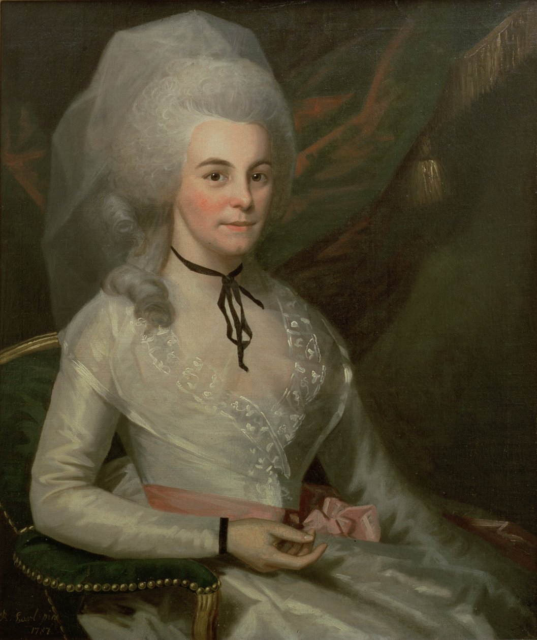 صورة لإليزابيث شويلر هاميلتون ، زوجة ألكسندر هاميلتون (1757-1804) بواسطة رالف إيرل أو إيرل