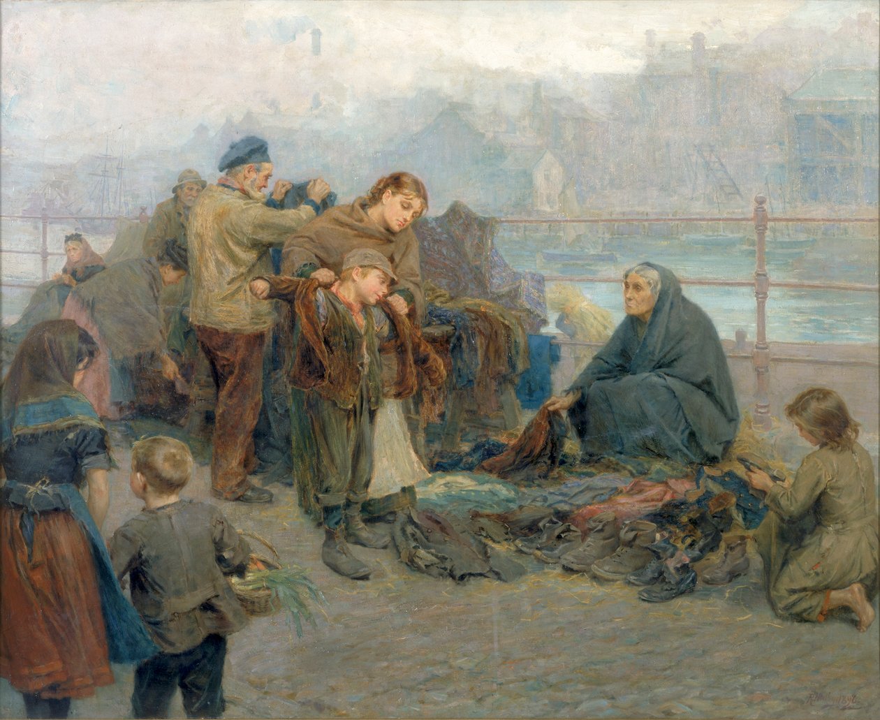 سوق ملابس بادي ، Sandgate ، 1898 بواسطة رالف هيدلي