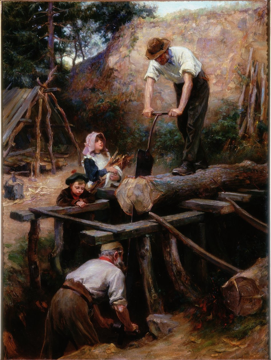 Woodsawyers ، 1896 بواسطة رالف هيدلي