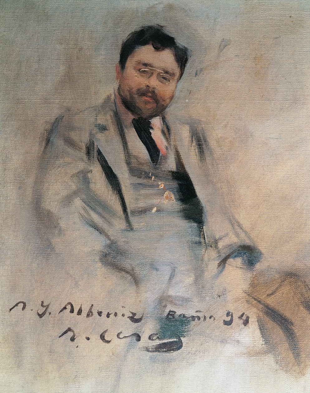 Portrait of the Spanish pianist and composer Isaac Albeniz (Camprodon بواسطة رامون كاساس