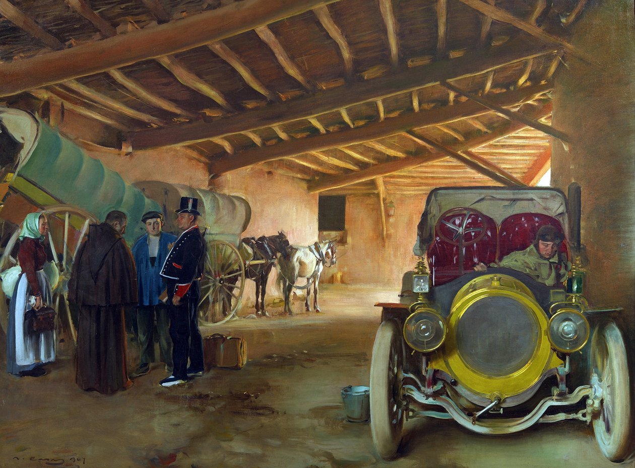 The Coach House par Casas ، رامون (1866-1932) بواسطة رامون كاساس