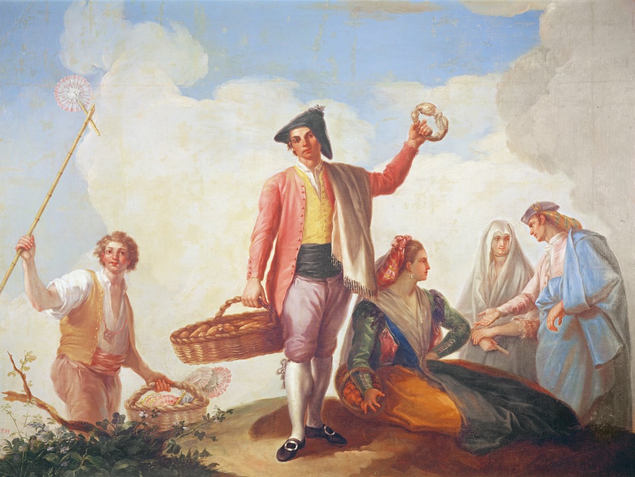 بائعو المشجعين وروسكا 1788 بواسطة Ramon Bayeu y Subias