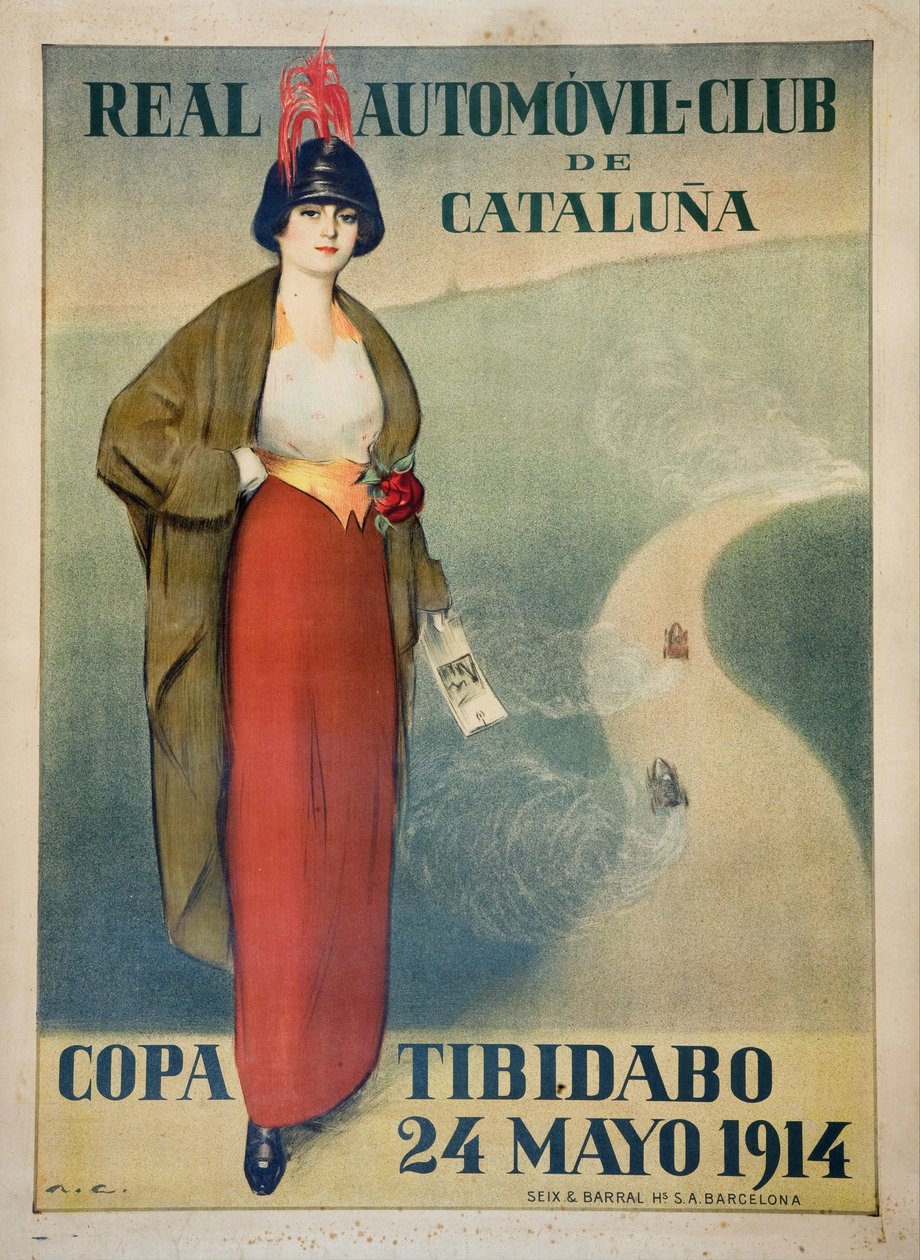 Real Automovil Club de Catalunya (ملصق) - عمل فني لرامون كاساس (1866-1932) - 1914 - طباعة حجرية ملونة - 110x81.7 - Museu Nacional d
