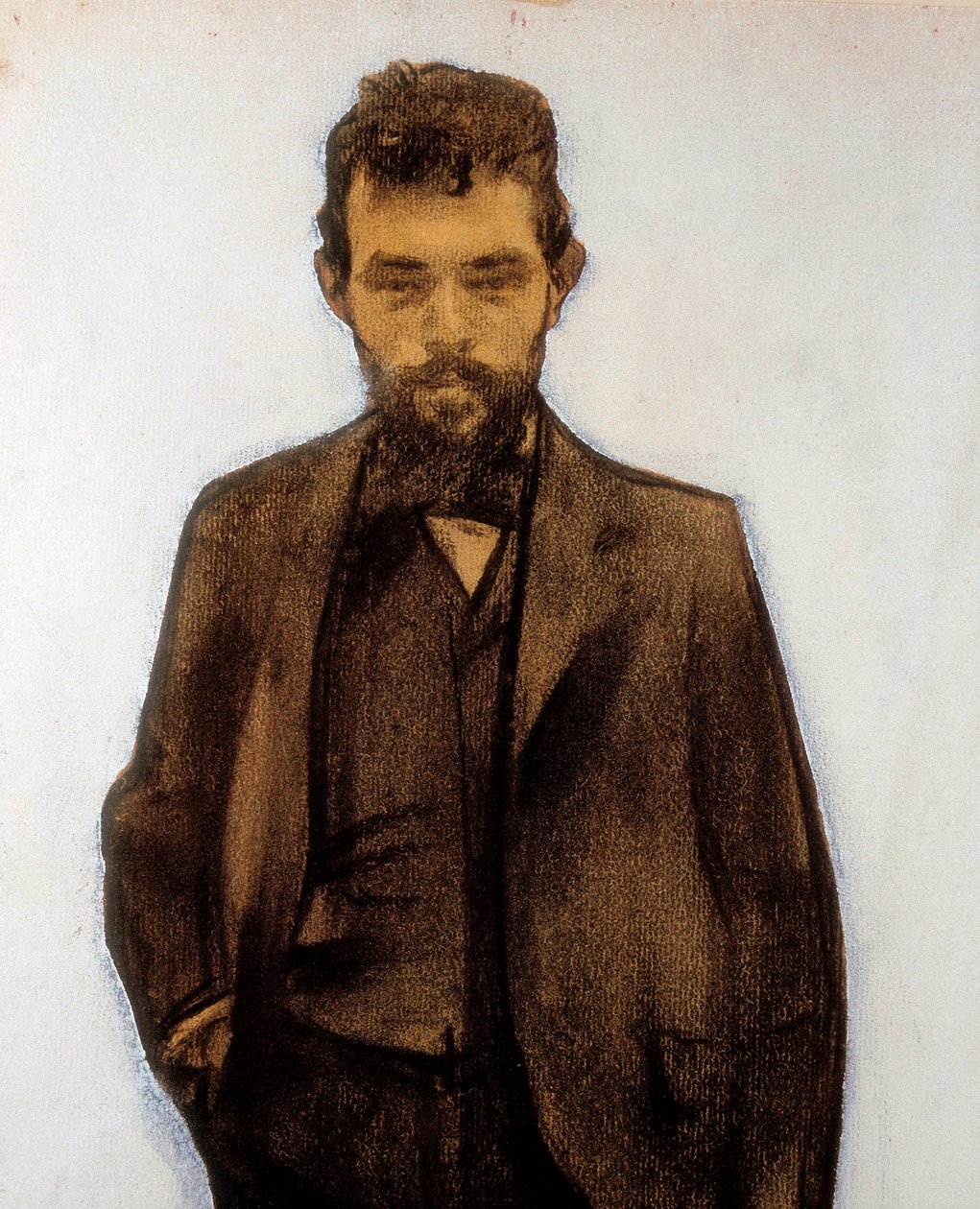 صورة لملحن أماديو فيفز (1871-1932) (باستيل) بواسطة رامون كاساس إي كاربو