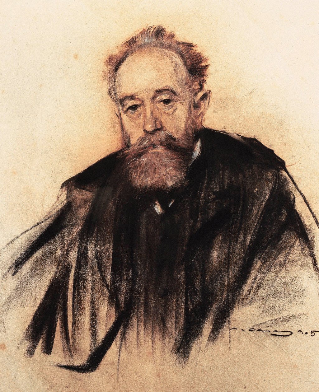 صورة للرسام والسياسي الإسباني أوريليانو دي بيرويت (1845-1912) بواسطة رامون كاساس إي كاربو