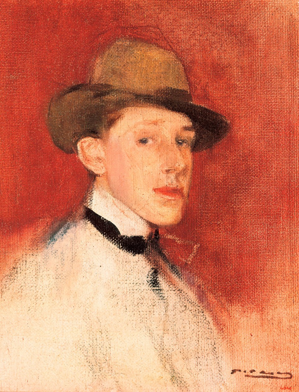 دراسة لصورة الملك ألفونسو الثالث عشر (أو ألفونس دي بوربون) (1886-1941) ، التفاصيل بواسطة رامون كاساس إي كاربو