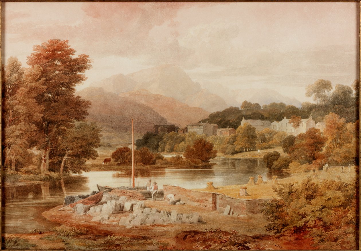 A Slate Wharf ، Brathay بواسطة رامزي ريتشارد رايناجل
