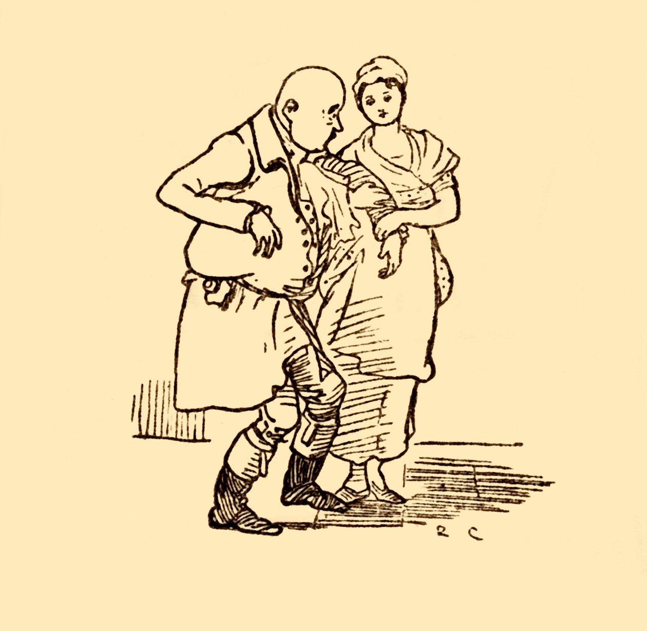 وصل جون جيلبين مرة أخرى ، بدون قبعة وبدون شعر ، 1878 ، c1918. بواسطة راندولف كالديكوت