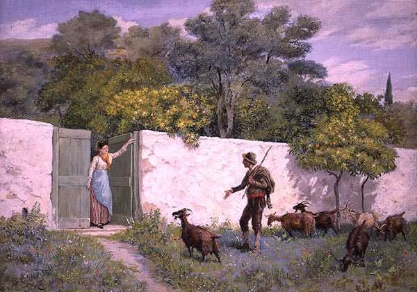 مشهد في مينتون: The Goatherd (الغواش) بواسطة راندولف كالديكوت