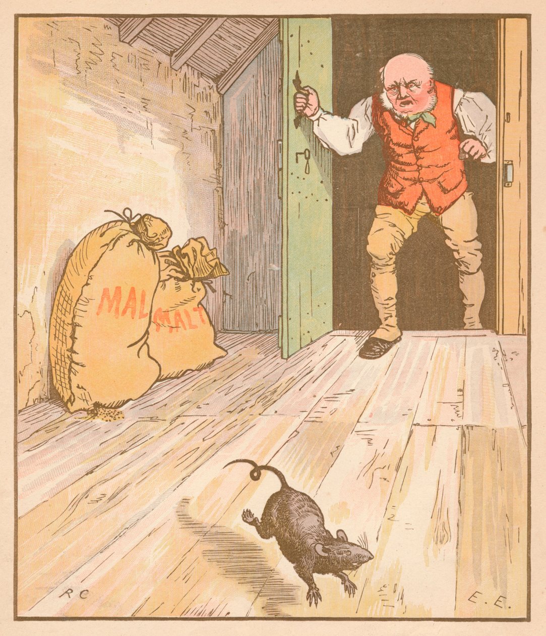 أكل الفئران الشعير ... ، c1878. بواسطة راندولف كالديكوت