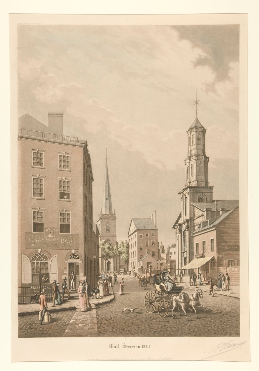 وول ستريت عام 1820 بواسطة راؤول فارين