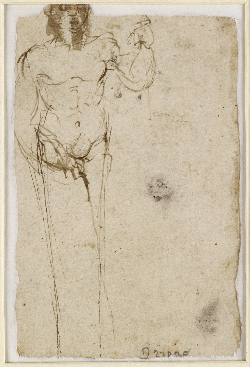 Verso: Study of a Herm، WA1965.47.5 بواسطة رافايللو سانزيو رافائيل