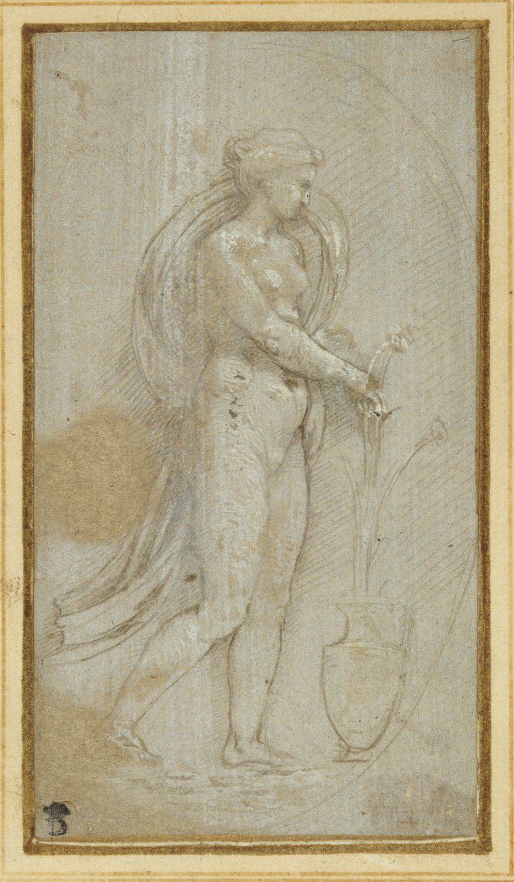 Allegory of Grammatica (metal-point & white body colour on paper) بواسطة رافائيل
