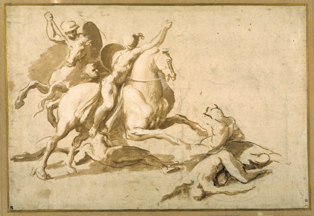Study for a battle scene بواسطة رافائيل