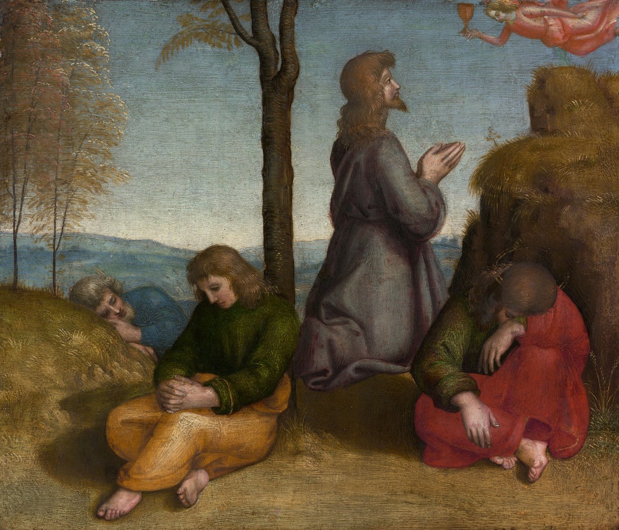 The Agony in the Garden، c.1504 (زيت على خشب) بواسطة رافائيل