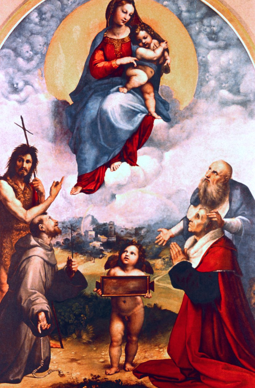 مادونا فولينيو ، c1511-1512 بواسطة رافايللو سانزيو رافائيل