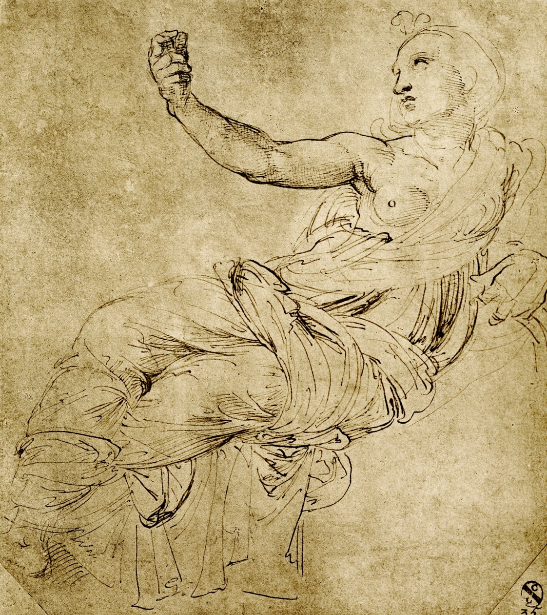 The Muse Euterpe بواسطة رافايللو سانزيو رافائيل