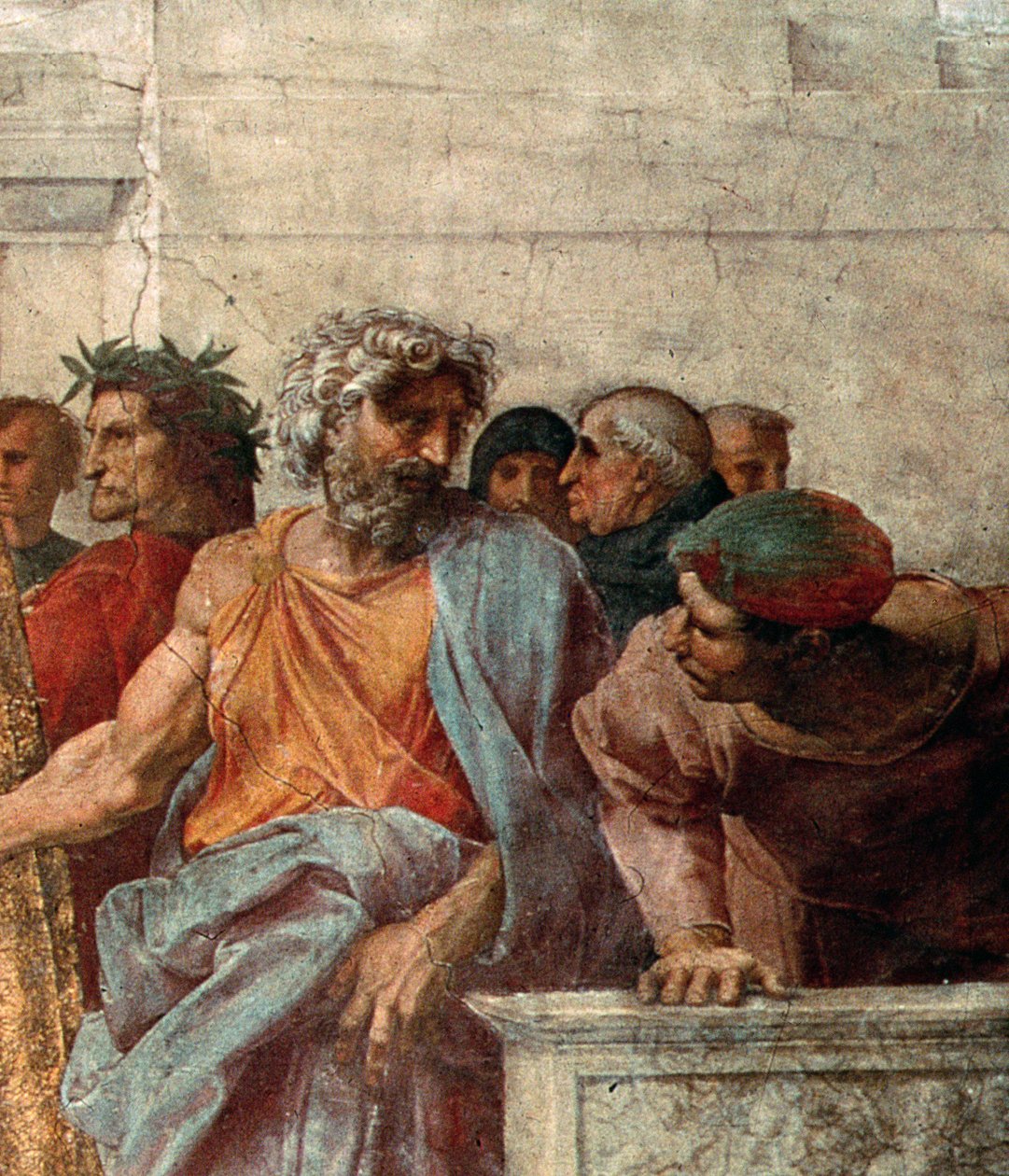 Disputa ، من غرفة Segnatura ، 1508-11 (تفاصيل 168791) بواسطة رافايللو سانزيو رافائيل