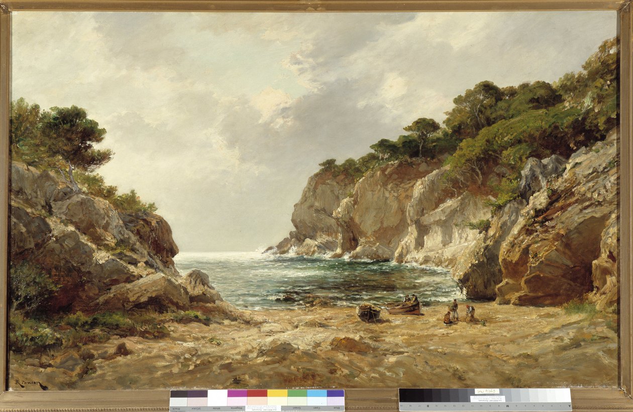خليج Oustau Diou في Porquerolles لوحة لرافائيل لوك بونسون (1835-1904) إشارة إلزامية: مجموعة تحيات بروفانس ، مرسيليا بواسطة رافائيل لوك بونسون