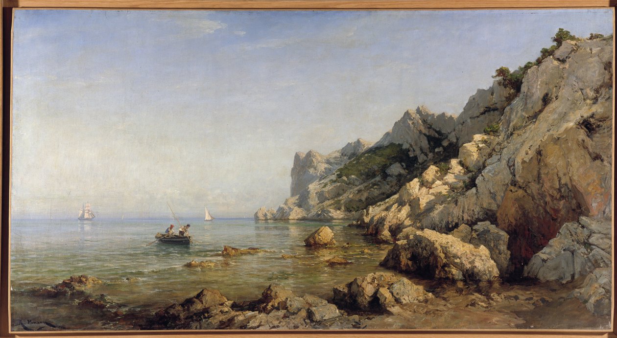 ساحل Sormiou Calanques بالقرب من مرسيليا (زيت على قماش). بواسطة رافائيل لوك بونسون