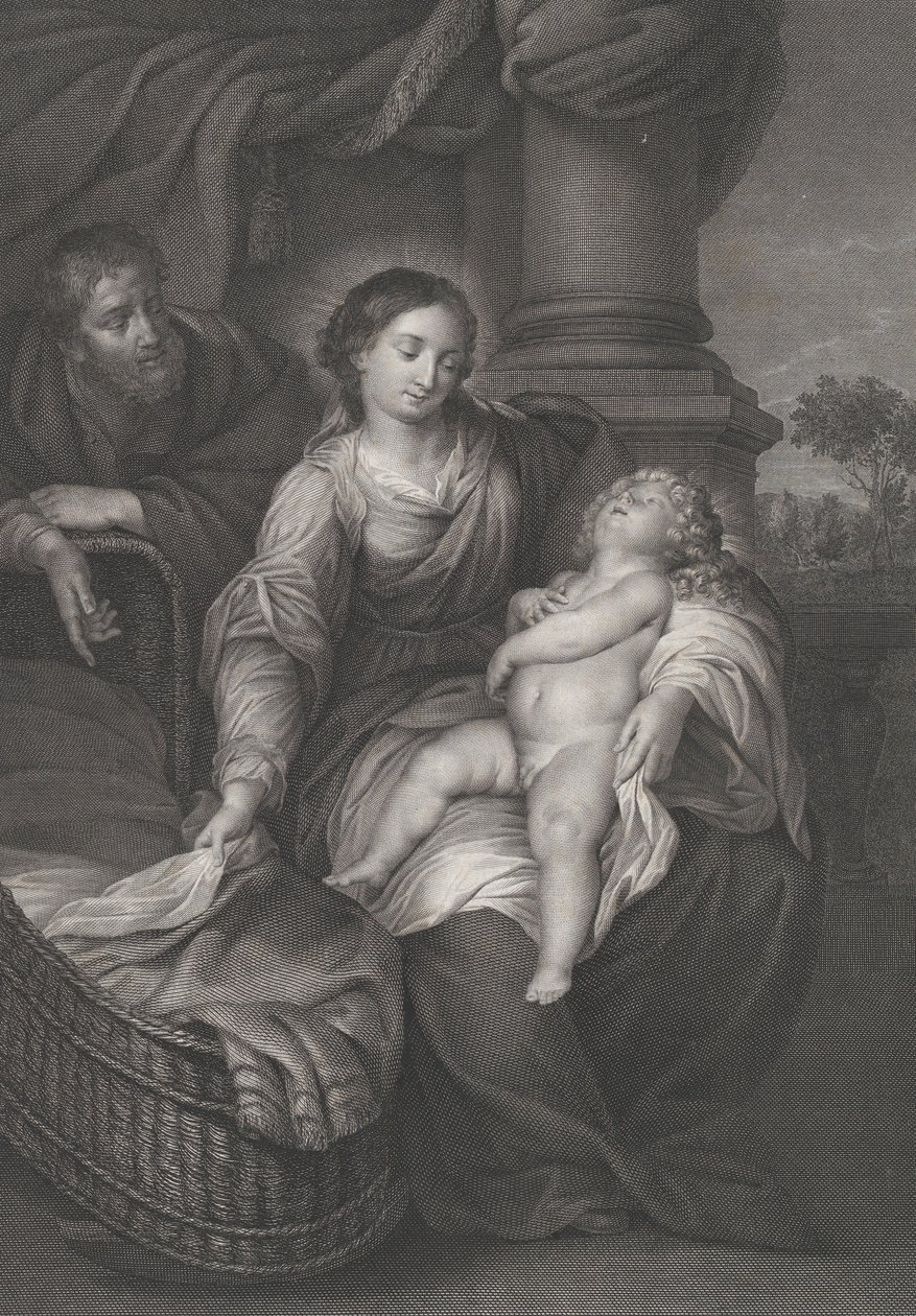 العائلة المقدسة ، والطفل المسيح نائم في حضن العذراء ، كاليفورنيا. 1778-86 بواسطة رفائيل مورغن