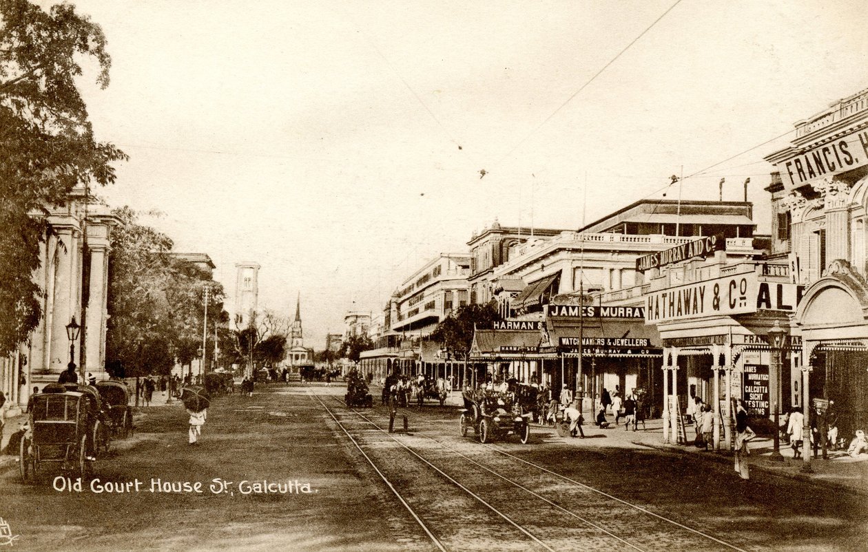 Old Court House St. كلكتا ، حوالي 1900-20 (صورة بني داكن) بواسطة رافائيل تاك وأولاده