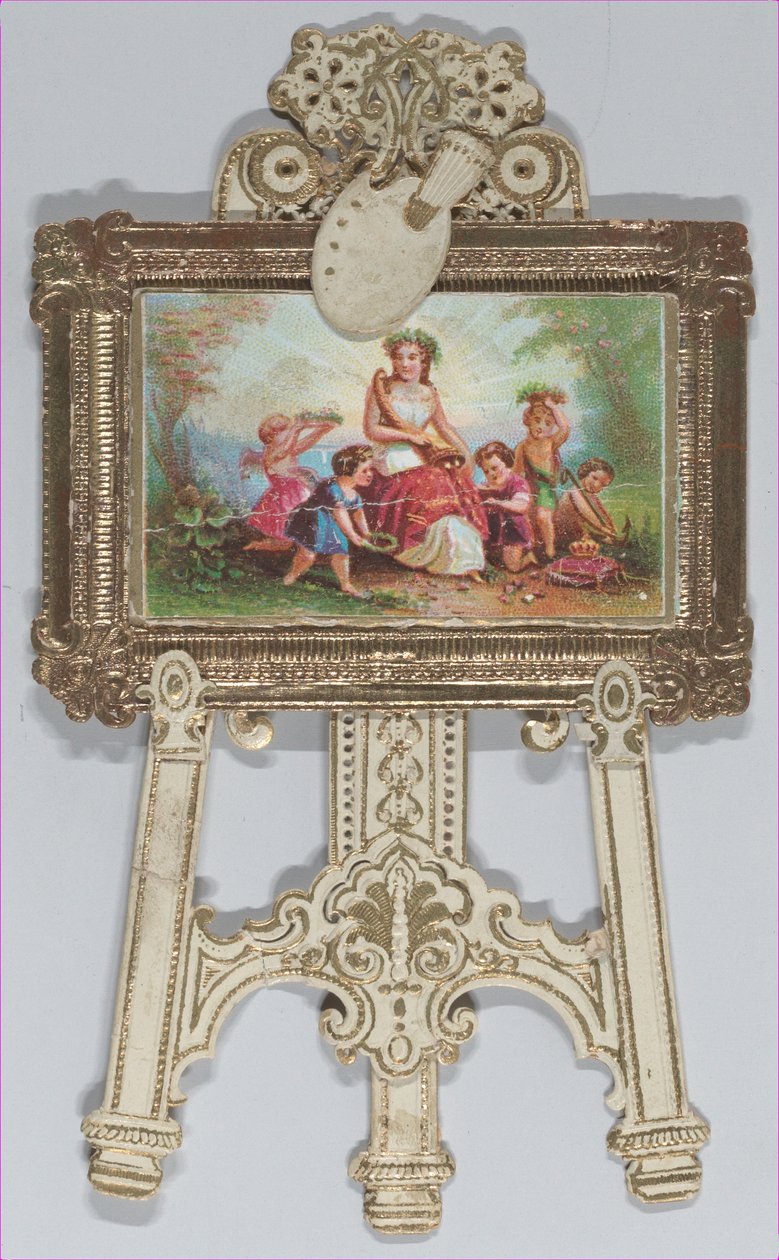 عيد الحب - حامل حامل ، عائلة مطبوعة بالألوان ، 1873. بواسطة رافائيل تاك وأولاده