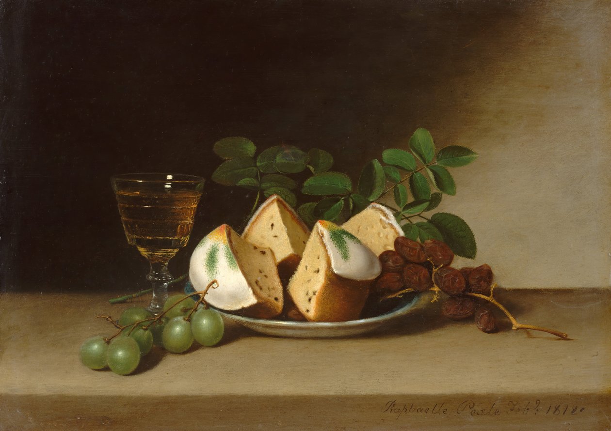 الحياة الساكنة مع الكيك ، 1818. بواسطة رافائيل بيل