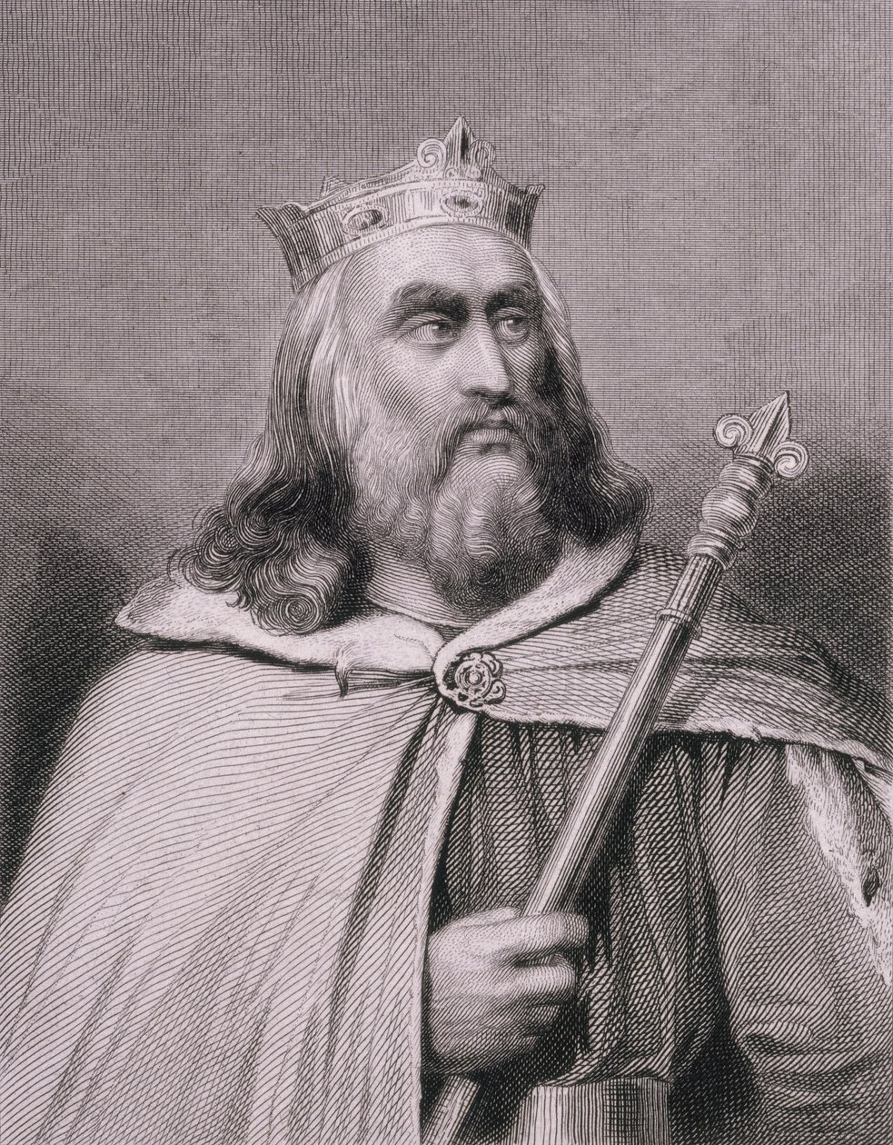 Clotaire أو Chlotar II (ت 629) ملك الفرنجة ، نقشها ويبر بواسطة ريمون كوينساك مونفويزين