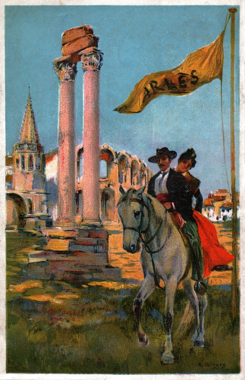 مدينة آرل. (رسم توضيحي ، حوالي 1920) بواسطة ريمون أليغري