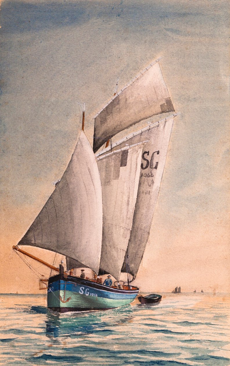 غابار على مصب نهر جيروند (غواش على ورق) بواسطة 