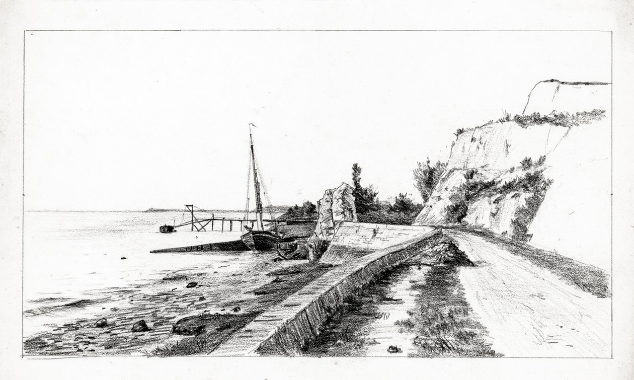 لا روكي دي ثاو (فحم وقلم رصاص) بواسطة 