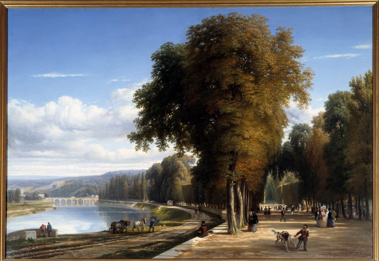 المشي إلى سانت كلاود بارك لوحة لريموند إسبرات (1809-1856) 1850 روان. Musee Joseph Dechelette - المشي في حديقة Saint Cloud. لوحة لريموند إسبرات (1809-1856) بواسطة ريمون إسبرات