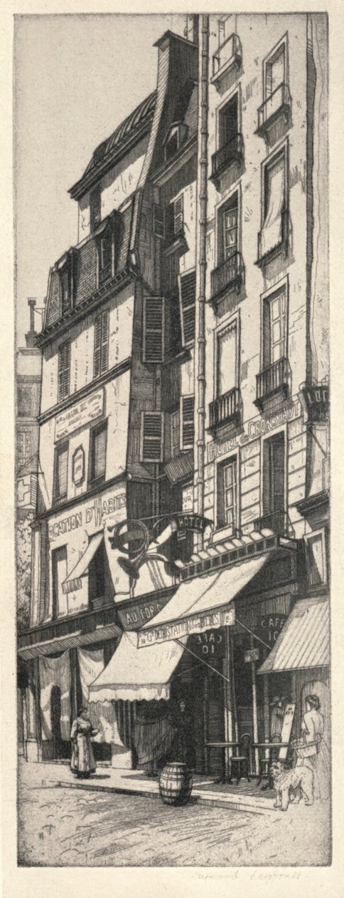 Au Cor dOr، Rue du Four، 1915 بواسطة ريمون راي جونز
