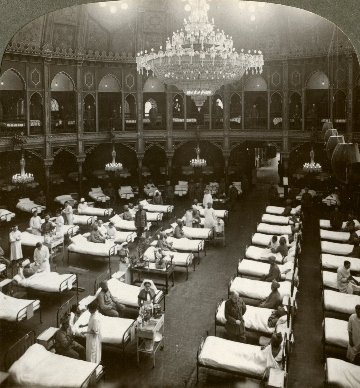 داخل المستشفى السلعي في برايتون ، ساسكس ، الحرب العالمية الأولى ، 1914-1918. بواسطة واقعية يسافر الناشرين