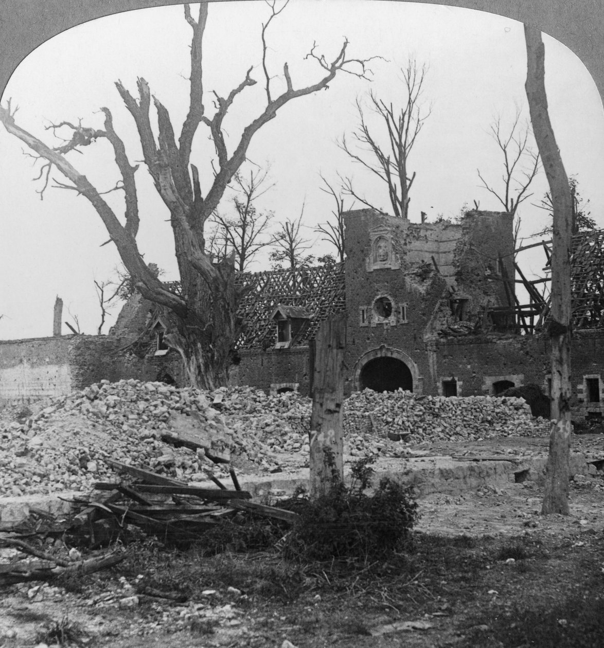 أطلال Beury Chateau ، Festubert ، فرنسا ، الحرب العالمية الأولى ، c1914-c1918 بواسطة واقعية يسافر الناشرين