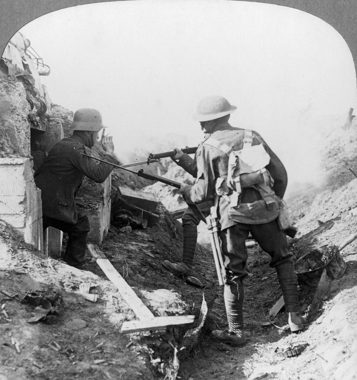 القبض على مدفع رشاش ألماني ، كروازيل ، فرنسا ، الحرب العالمية الأولى ، c1917-c1918 بواسطة واقعية يسافر الناشرين